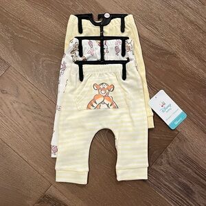 Disney Baby Winnie The Pooh Tigger Eeyore Piglet Pants 3-Pack Size 0-3 Months